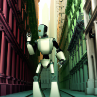 Human Robot real downtown 